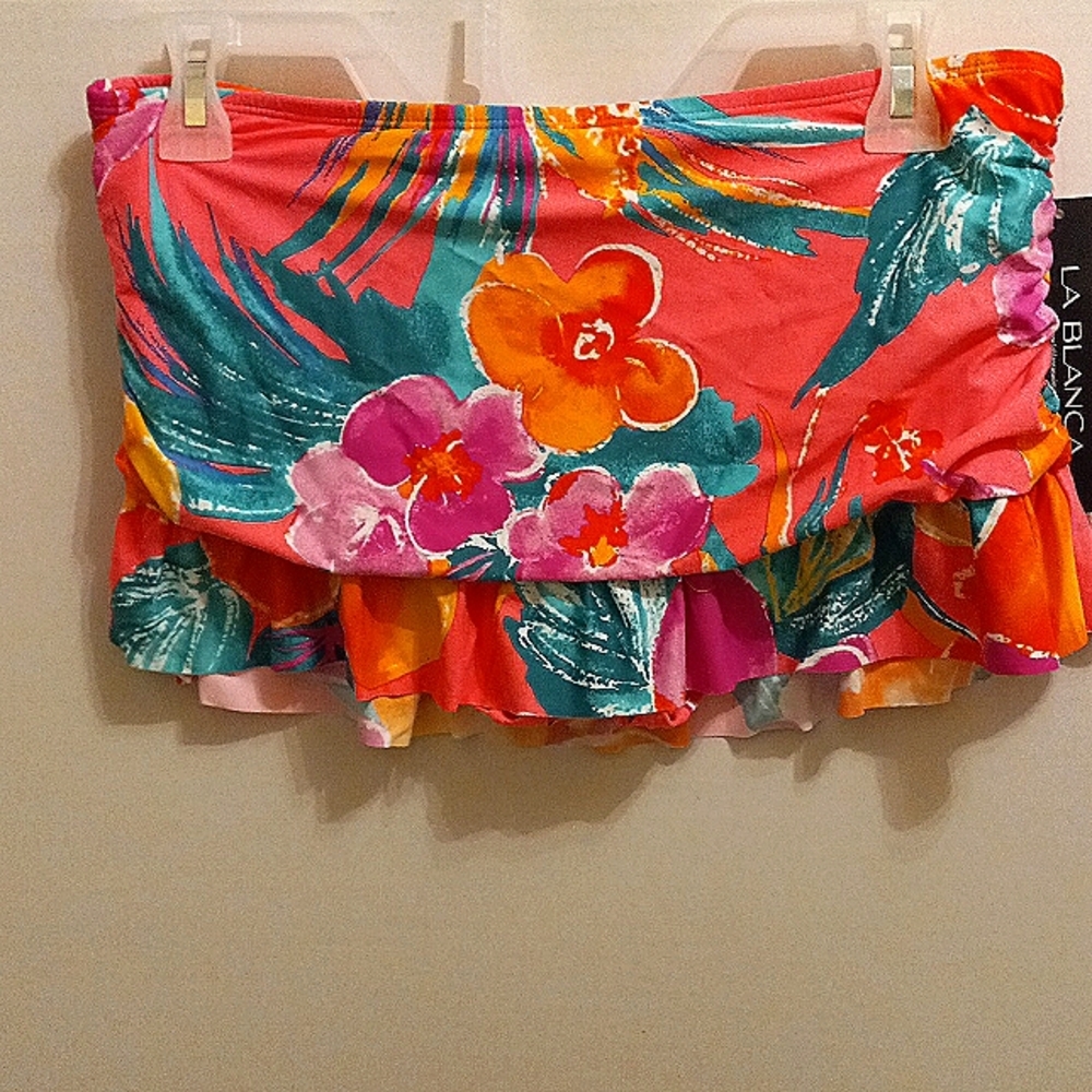 LA BLANCA TROPICAL FLORAL BIKINI BOTTOM SIZE 8